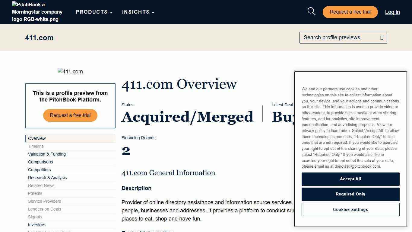 411.com 2026 Company Profile: Valuation, Investors, Acquisition | PitchBook